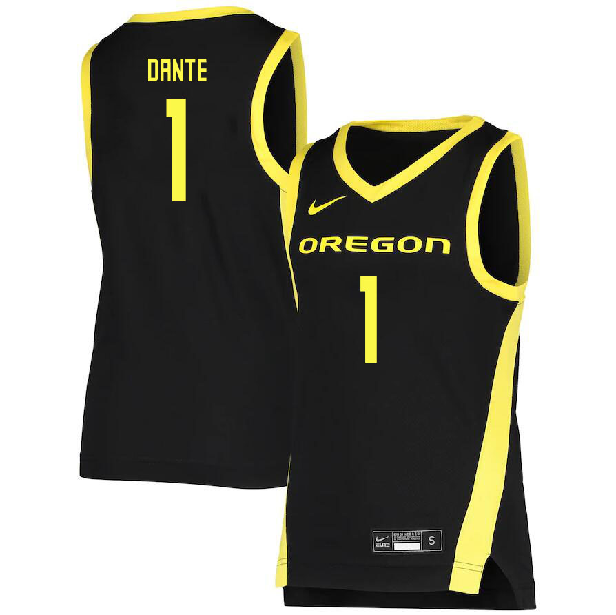 Men #1 N'Faly Dante Oregon Ducks College Basketball Jerseys Sale-Black